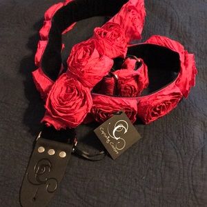 Capturing Couture rose guitar strap